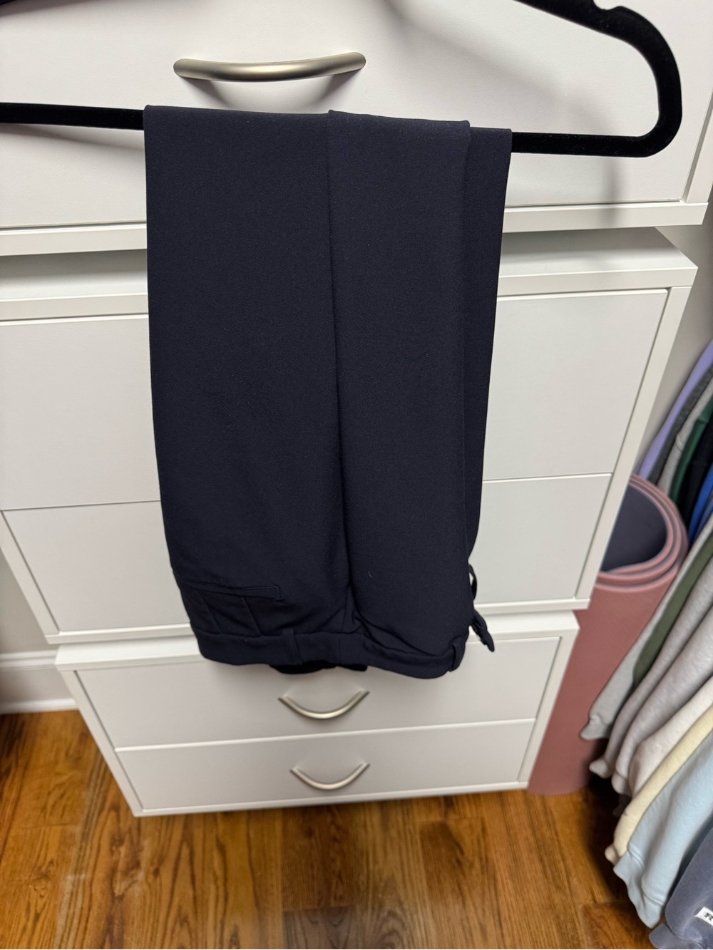 Express Navy Cropped Jogger Pants